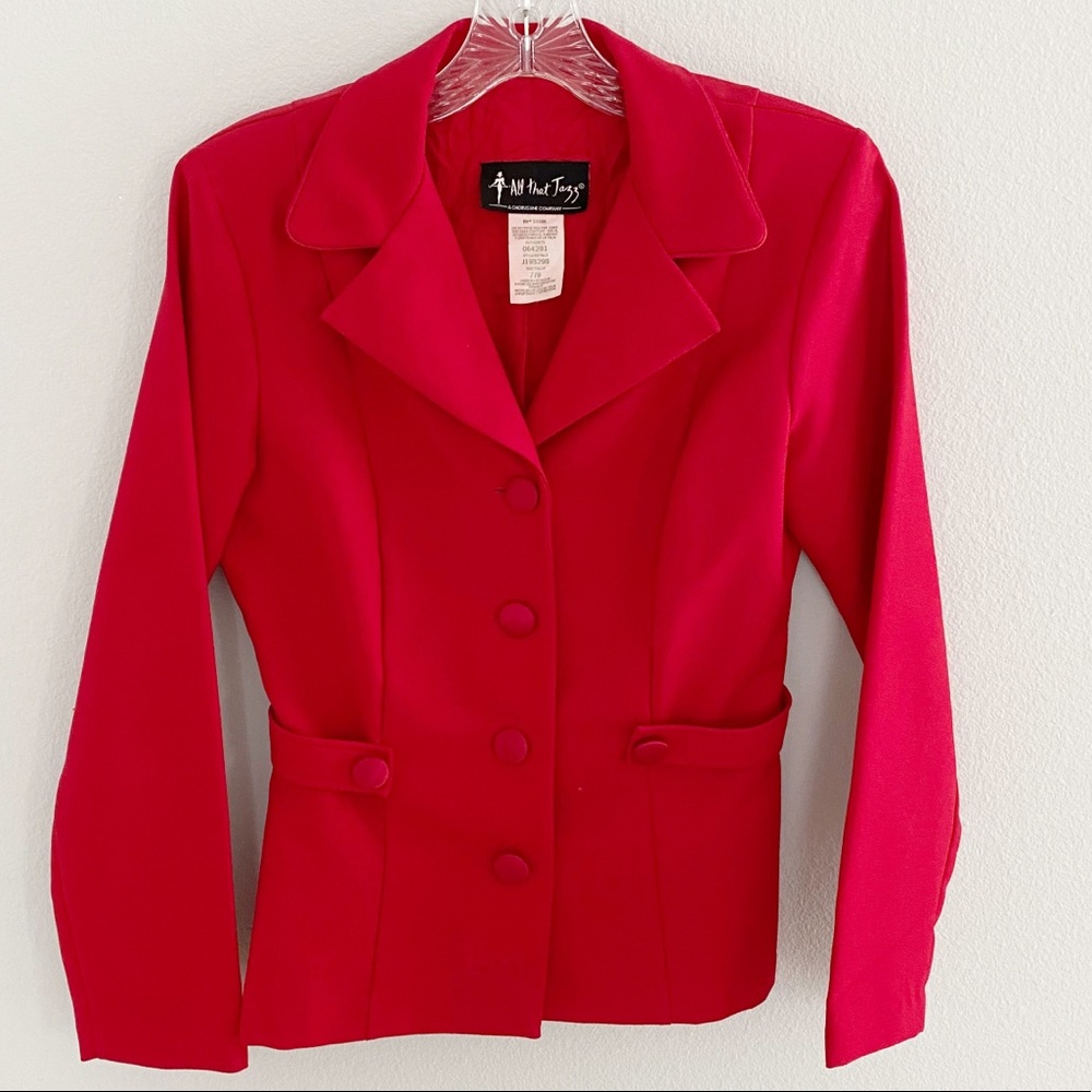 All That Jazz Red Blazer, Size 7/8